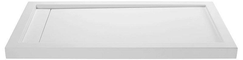 MTI Whirlpools&reg; White Matte 66 x 36 in. SculptureStone&reg; Solid Surface Shower Base with Left Drain 