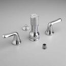 3-Hole Bidet Faucet with Double Lever Handle in Polished Chrome
