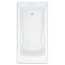 American Standard White 60 x 36 in. Whirlpool Drop-In Bathtub with Reversible Drain 