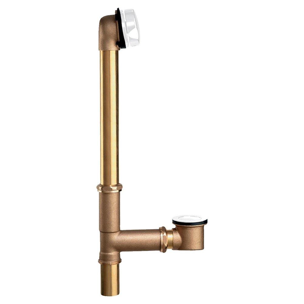 American Standard White 18-1/2 in. Brass Toe-Tap Drain 