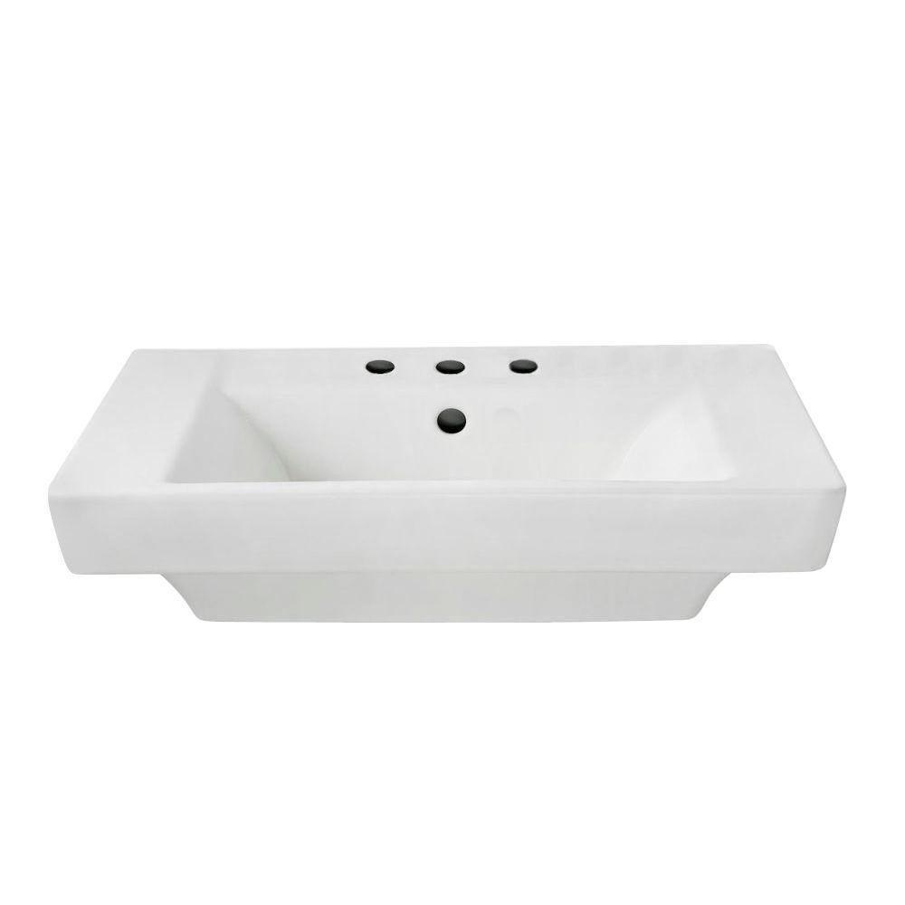 American Standard White Pedestal Vessel Sink 