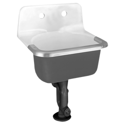 Cast Iron Sink with Wall Hanger in White