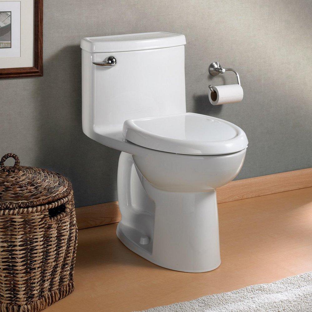 American Standard White 1.28 gpf Elongated One Piece Toilet with Slow Close Seat & Right Hand Trip Lever 