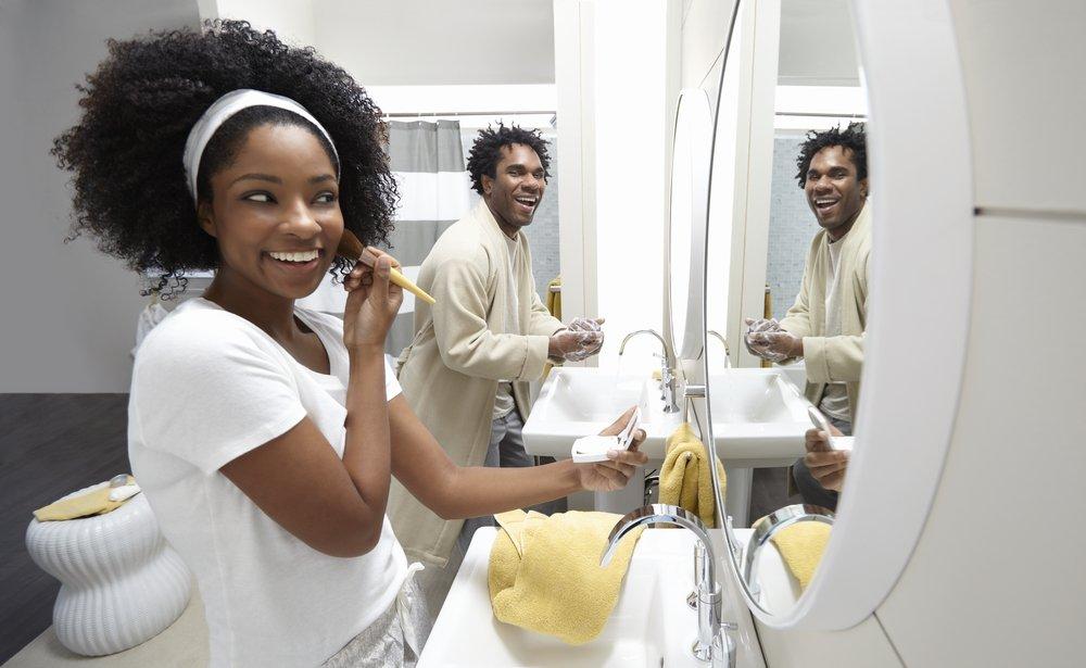 American Standard Polished Chrome Two Handle Widespread Bathroom Sink Faucet 