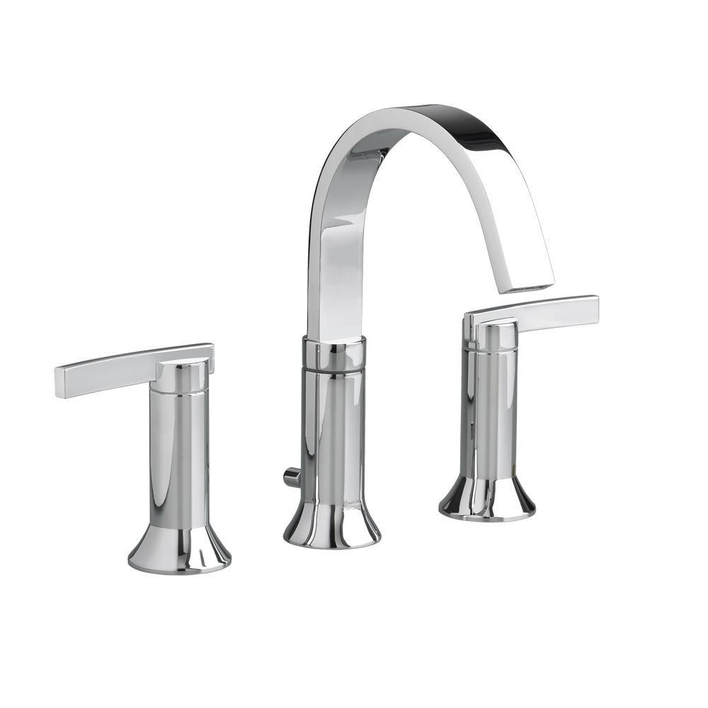American Standard Polished Chrome Two Handle Widespread Bathroom Sink Faucet 