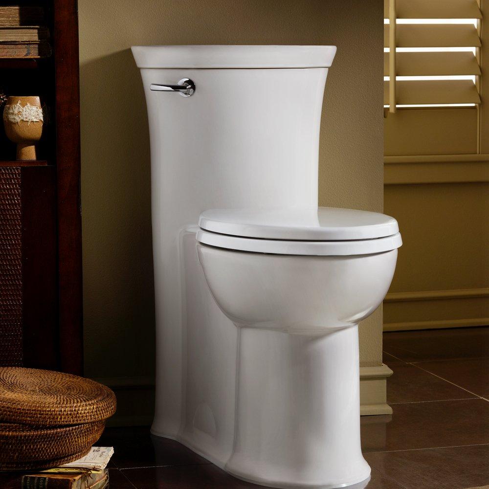 American Standard White 1.28 gpf Elongated One Piece Toilet with Left-Hand Trip Lever in Linen 