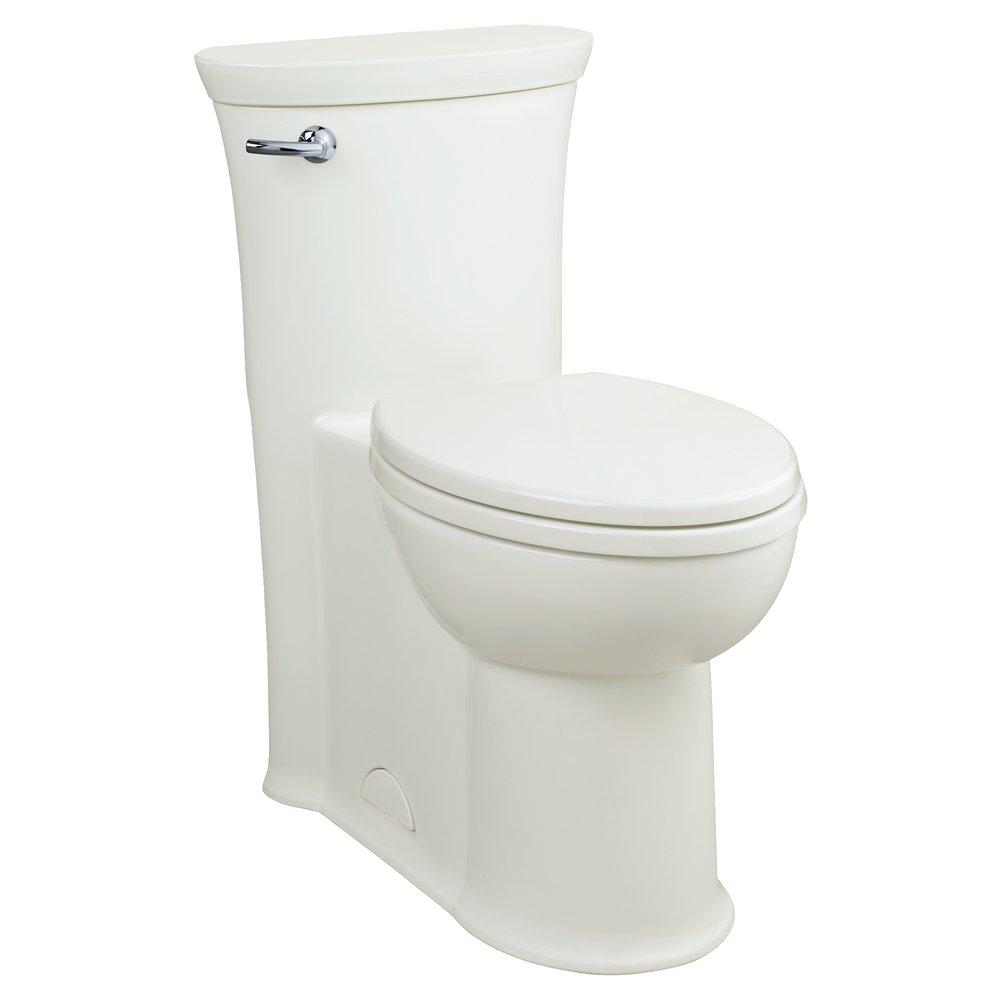 American Standard White 1.28 gpf Elongated One Piece Toilet with Left-Hand Trip Lever in Linen 