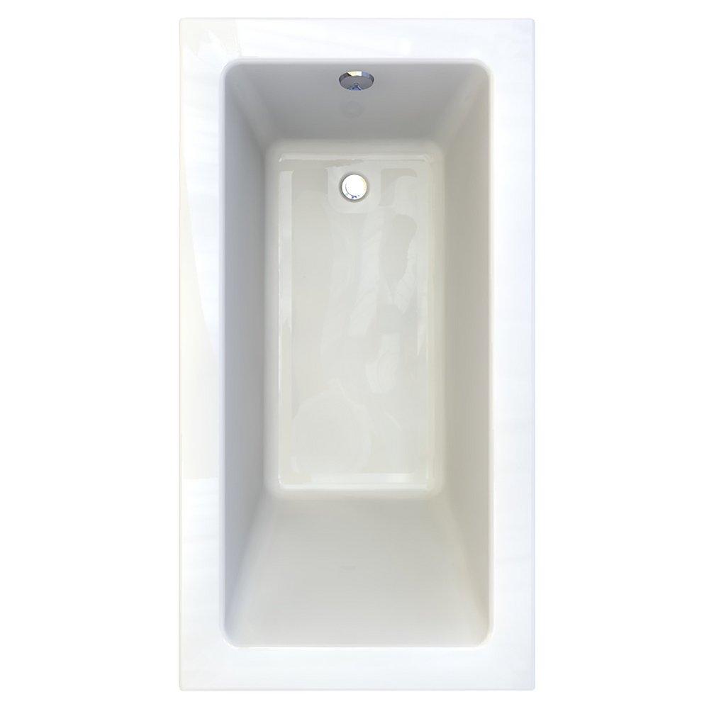American Standard White 60 x 32 in. Whirlpool Drop-In Bathtub with Reversible Drain 