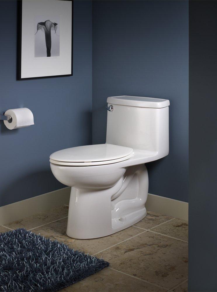 American Standard White 1.28 gpf Elongated One Piece Toilet with Left-Hand Trip Lever 