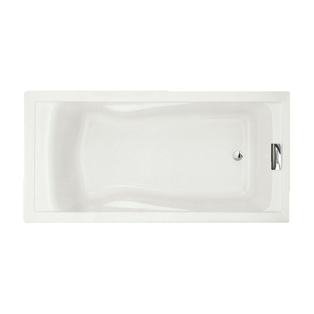 American Standard White 72 x 36 in. Soaker Drop-In Bathtub with Reversible Drain 