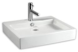 22 in. Drop-in or Vessel Mount Rectangular Vitreous China Bathroom Sink in White