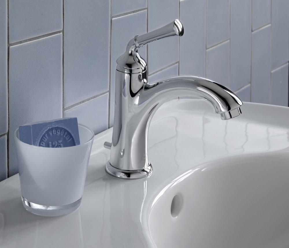 American Standard Polished Chrome Single Handle Monoblock Bathroom Sink Faucet 