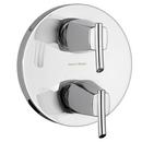 Double Lever Handle Thermostatic Trim with Volume Control in Polished Chrome