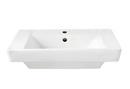 24 in. Rectangular Vitreous China Pedestal Bathroom Sink in White