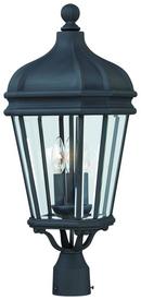 10 x 25-3/4 in. 60W Candelabra E-12 Incandescent 3-Light Traditional Outdoor Post Lamp in Black