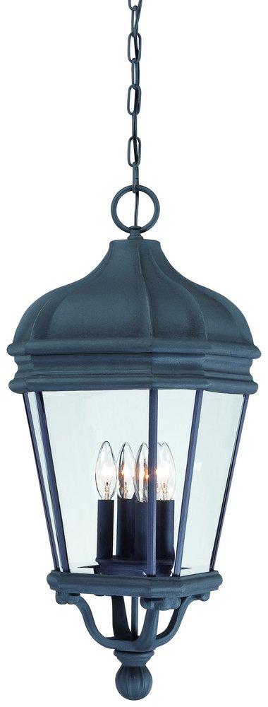 Minka Black 4-Light 40W Outdoor Hanging Lantern 
