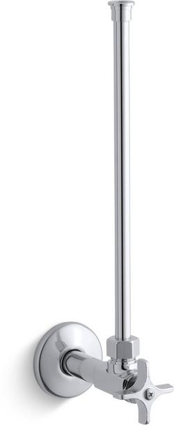 1/2 in Four Arm Handle Angle Supply Stop Valve in Polished Chrome