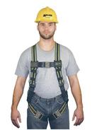 400 lb. Universal Size Harness with Elastomer Webbing and Front D-Ring in Green