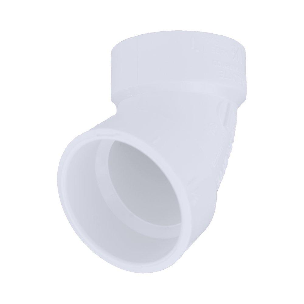 White PVC DWV 60&deg; Elbow 