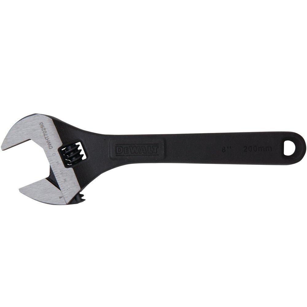 DEWALT Black ToughCoat&trade; 8 in Adjustable Wrench 