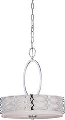 NUVO Polished Nickel 60W 3-Light Pendant Hanging Light Fixture 