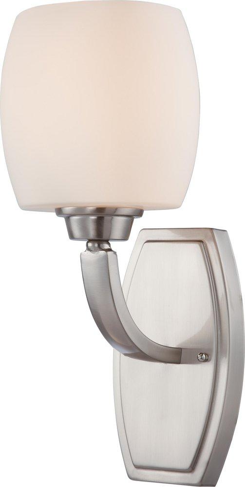 NUVO Brushed Nickel 100W 1-Light Wall Sconce 