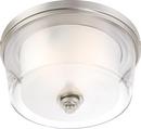 60W 3-Light Flushmount Ceiling Fixture in Brushed Nickel