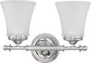 NUVO Polished Chrome 100W 2-Light Vanity Light Fixture 