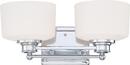 NUVO Polished Chrome 100W 2-Light Vanity Light Fixture 