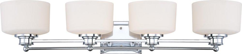 NUVO Polished Chrome 100W 4-Light Vanity Light Fixture 