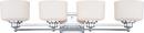 NUVO Polished Chrome 100W 4-Light Vanity Light Fixture 