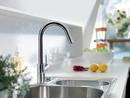 Hansgrohe Polished Chrome Single Handle Pull Down Kitchen Faucet 