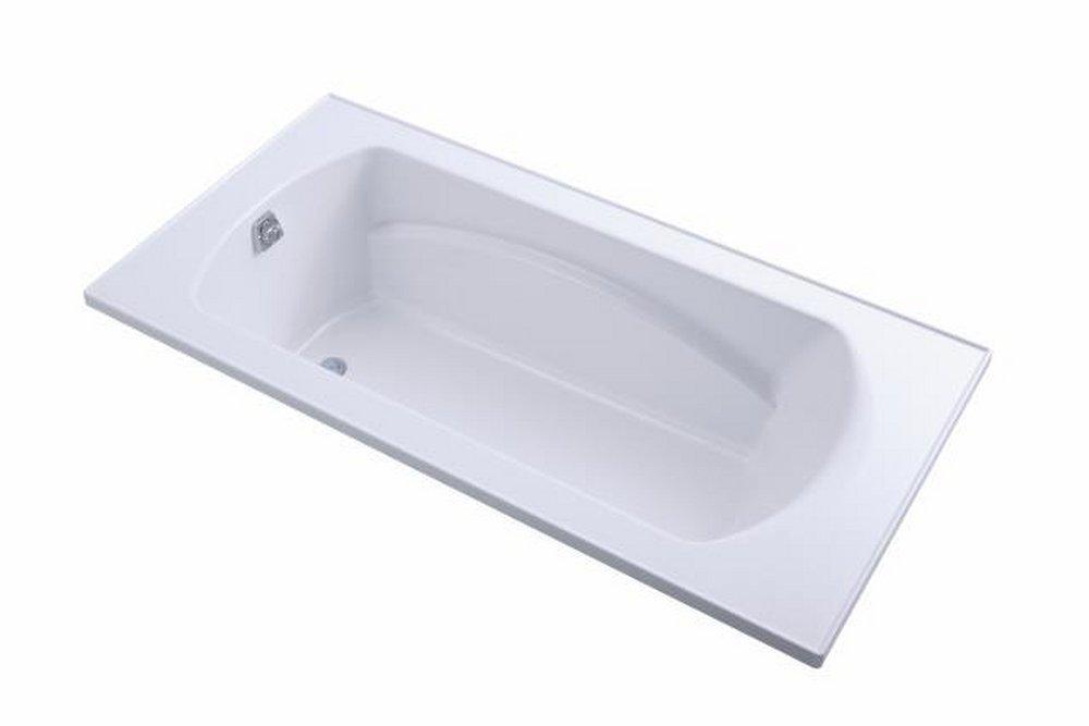 Sterling White 72 x 36 in. Soaker Drop-In Bathtub with End Drain 