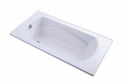 72 x 36 in. Soaker Drop-In Bathtub with End Drain in White