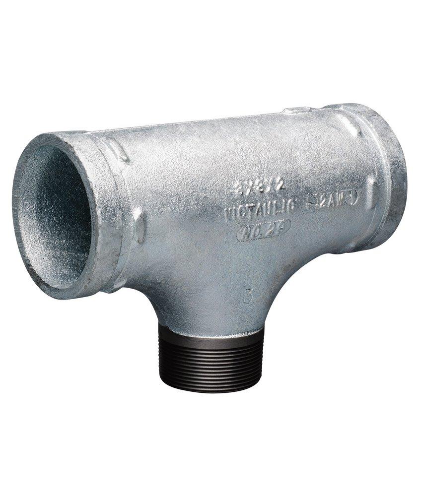 Victaulic Grooved x Male Galvanized Ductile Iron Reducing Tee 