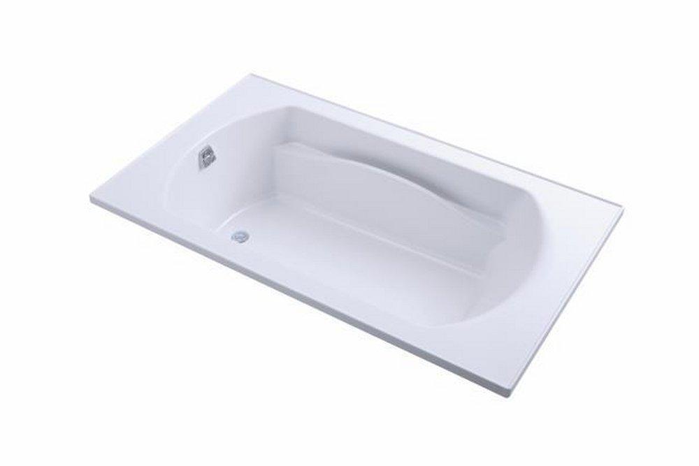Sterling White 72 x 42 in. Drop-In Bathtub with End Drain 
