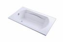 72 x 42 in. Soaker Drop-In Bathtub with End Drain in White
