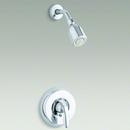 Shower Trim Set with Single Lever Handle and Showerhead in Brushed Chrome