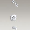 1.5 gpm Tub and Shower Trim Set with Showerhead and Single Lever Handle in Brushed Chrome
