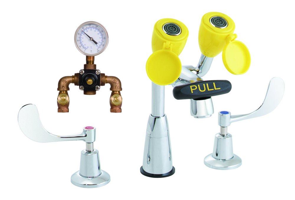 Speakman Polished Chrome Widespread Eyewash Faucet 