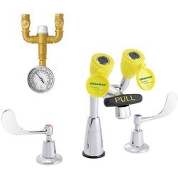 Counter Mounted Eyewash Faucet with Thermostatic Mixing Valve, 2.8 gpm, 20 lbs