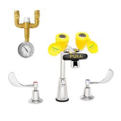 Counter Mounted Eyewash Faucet with 8 in. Spout and Thermostatic Mixing Valve, 2.8 gpm, 18 lbs