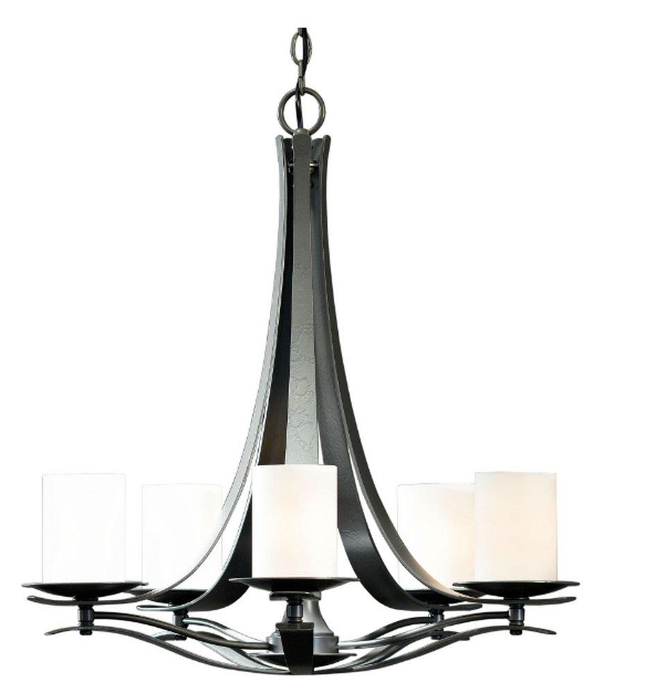 Hubbardton Forge Bronze 25 in. 300W 5-Light Candelabra E-12 Incandescent Chandelier 