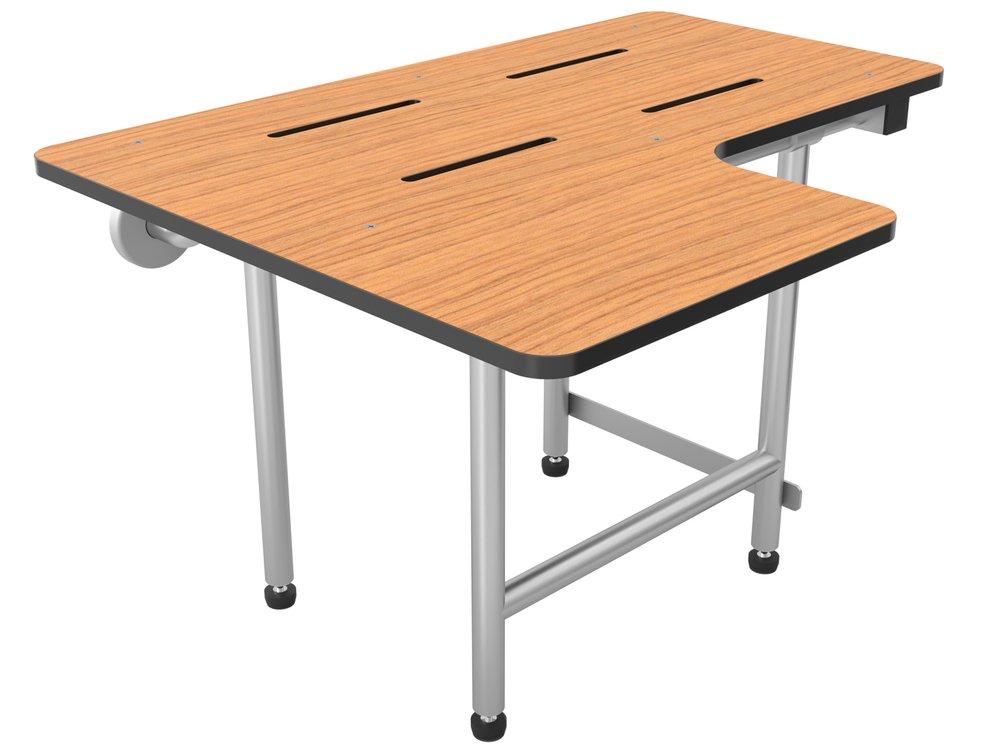 Wingits&reg; Teak 800 lbs. Shower Seat 