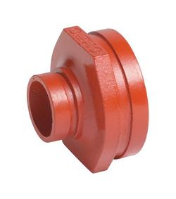 6 x 2-1/2 in. Grooved Hot Dipped Galvanized Ductile Iron Concentric Reducer