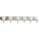 Progress Lighting Brushed Nickel 6 Light 100W Vanity Light Fixture 