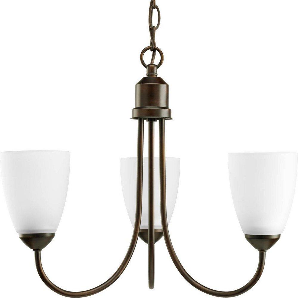 Progress Lighting Antique Bronze 3 Light 100W Chandelier 