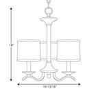 Progress Lighting Brushed Nickel 18 in. 60 W 3-Light Medium Candelabra Chandelier 