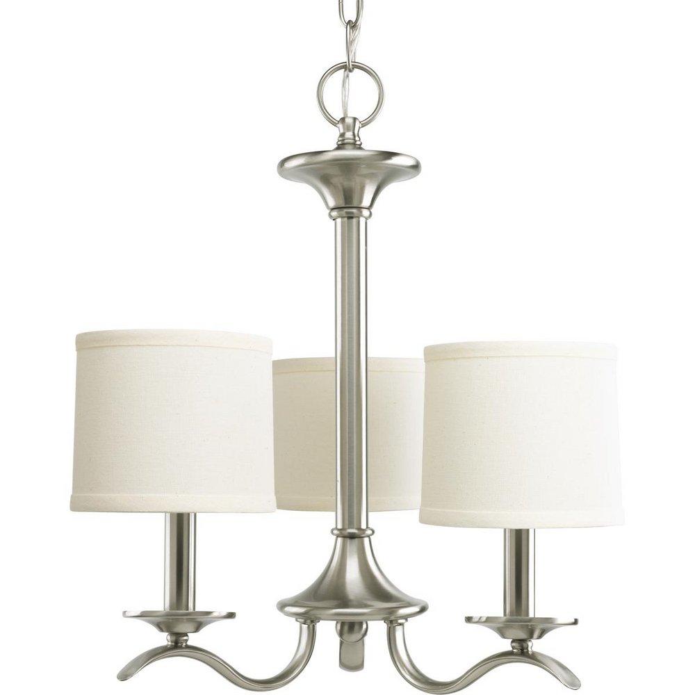 Progress Lighting Brushed Nickel 18 in. 60 W 3-Light Medium Candelabra Chandelier 