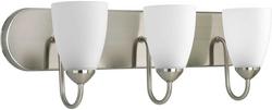 100W 3-Light Vanity Light Fixture in Brushed Nickel
